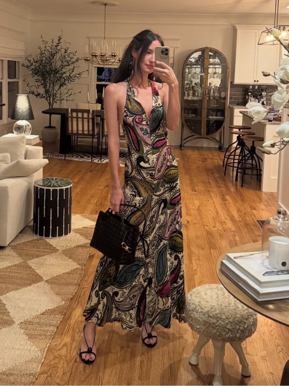 Zara Paisley Halter Maxi Dress in Multi Colors - Picture 4 of 15